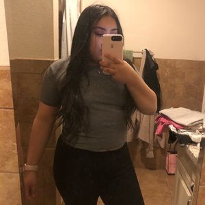 PINK ribbed crop top